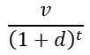 v / ((1+d)^t)